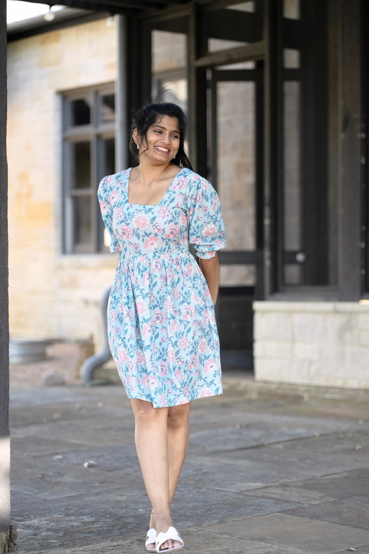 Stylish Floral Short Frock