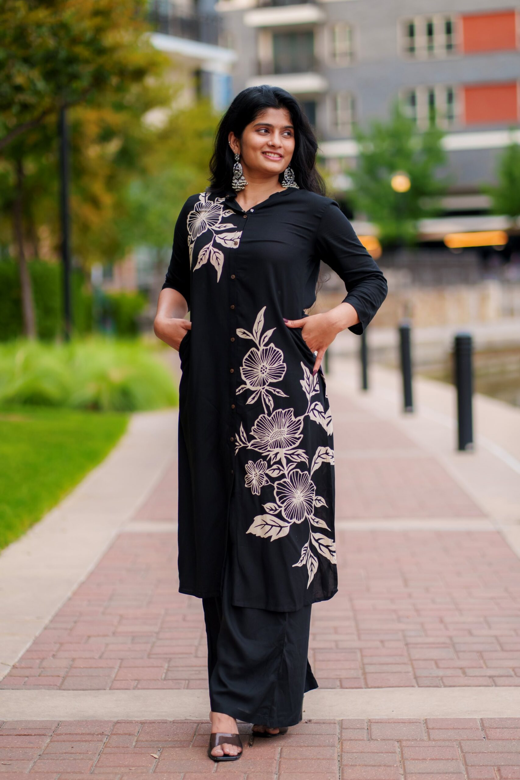 Stylish Black Kurti Set