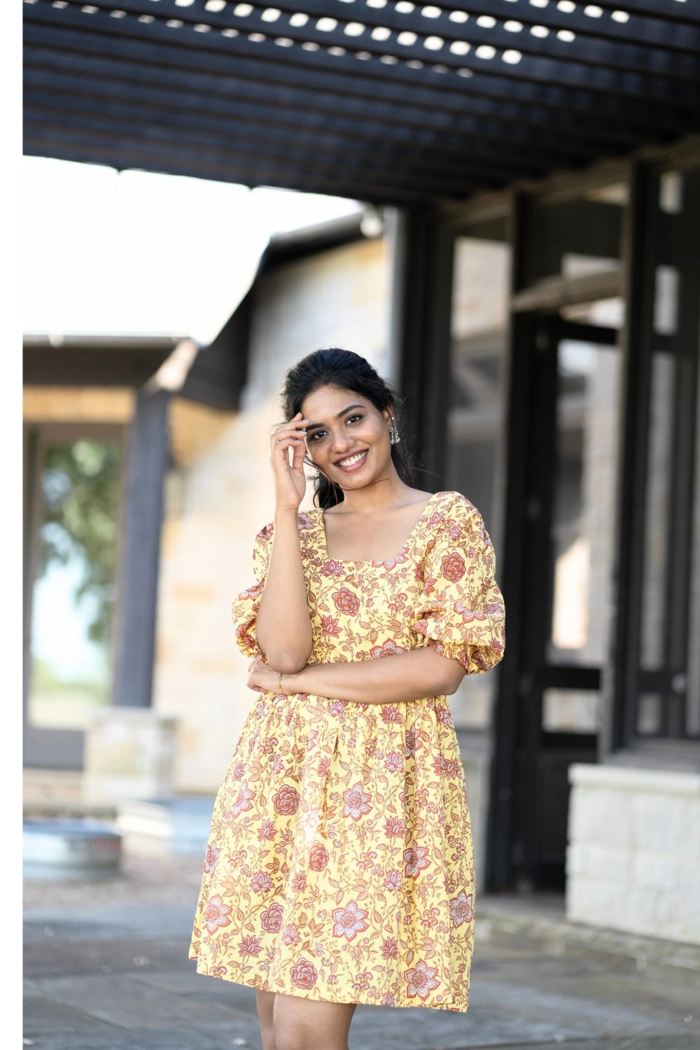 Stylish Floral Short Frock