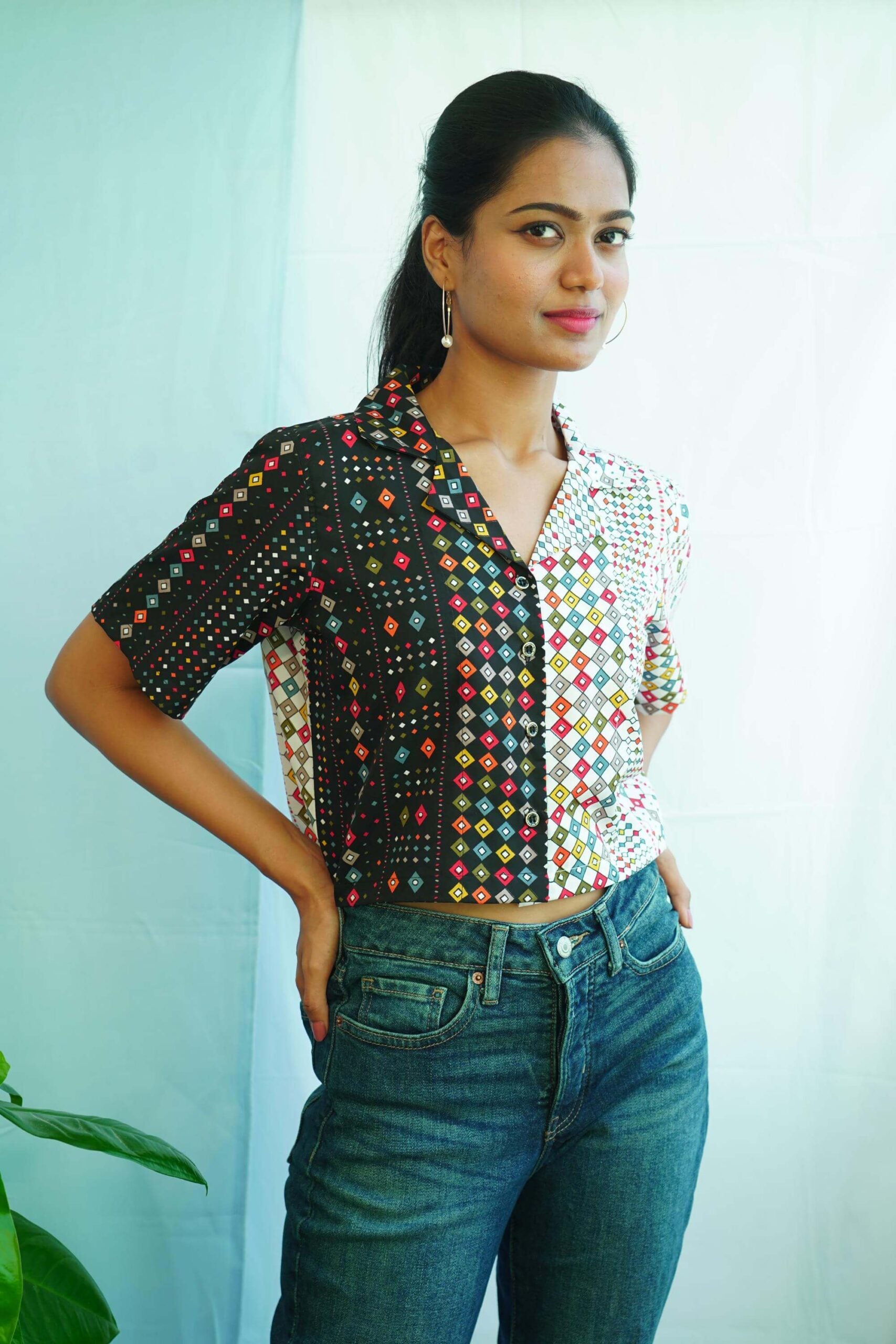 Black & White Crop Top