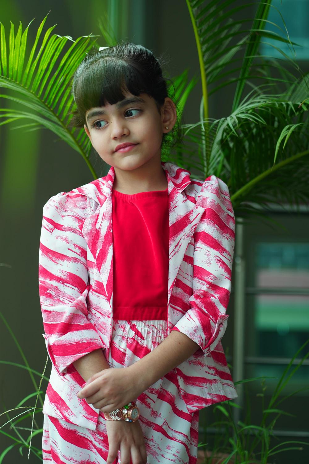 Kids Crepe Jacket Set