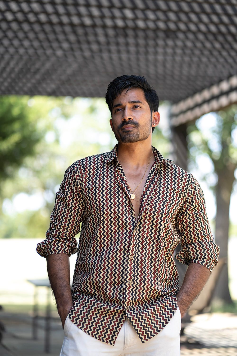 Zig-zag striped shirt