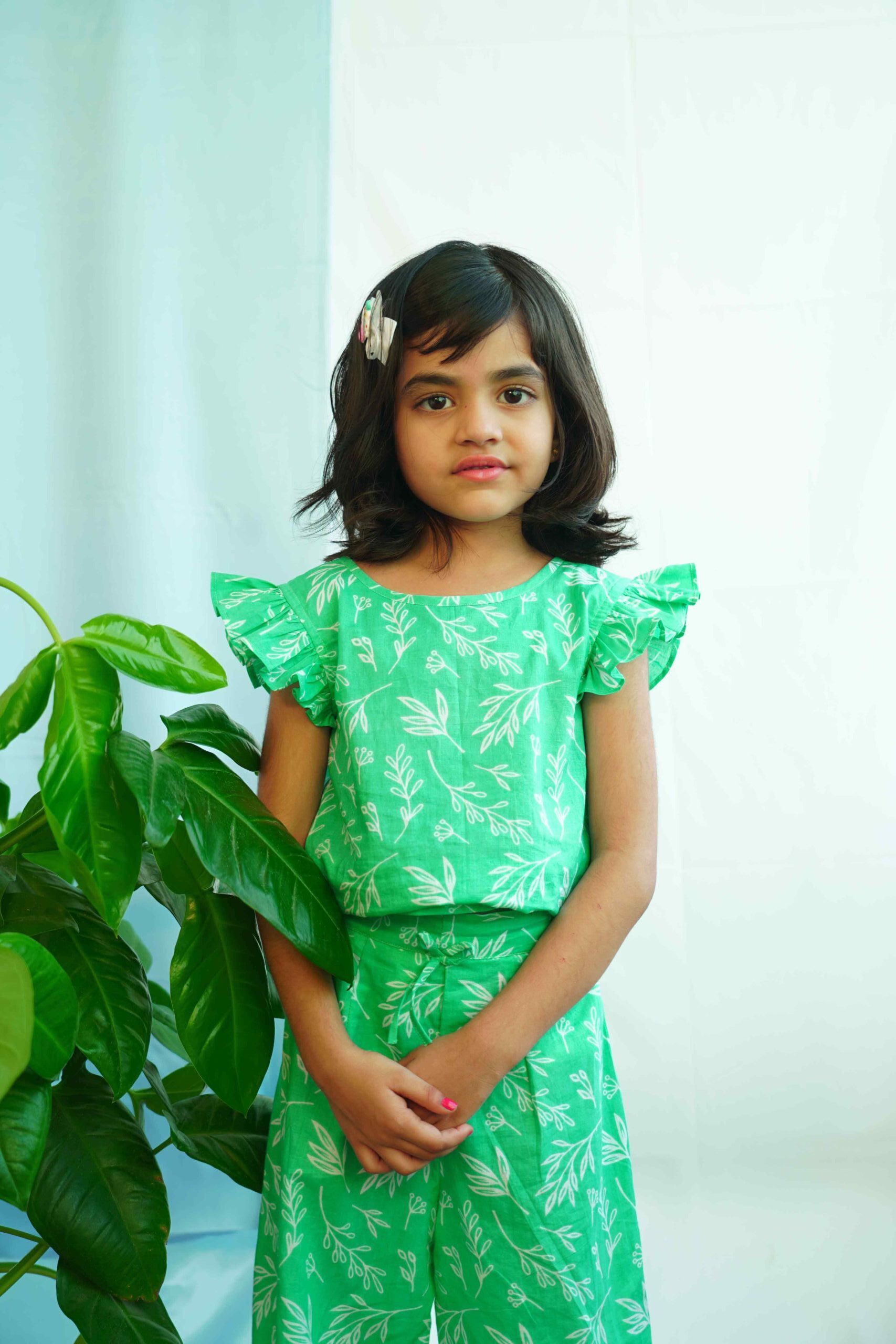 Green Printed Cotton Co-ord Set