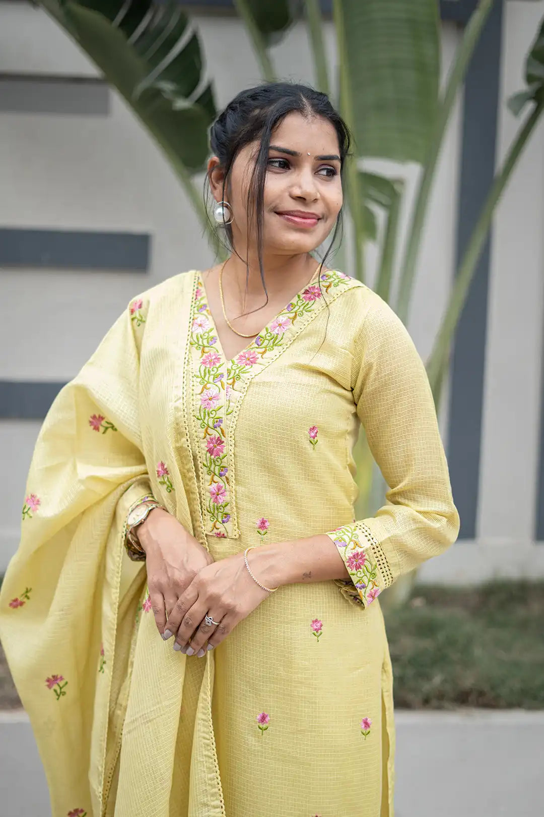 Kota Kurti Set with Embroidery