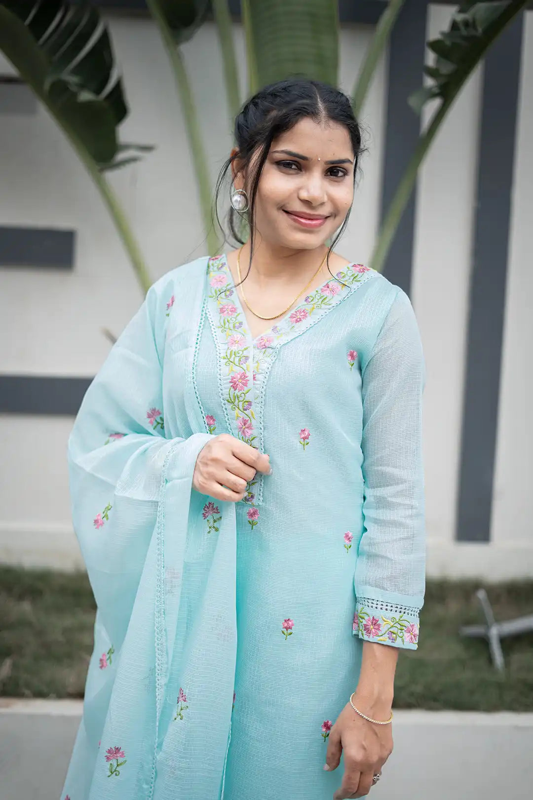 Kota Kurti Set with Embroidery