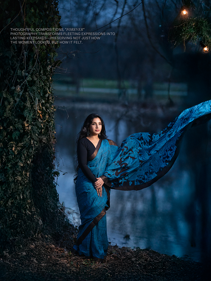 Blue Silk Kalamkari Saree With Nizam Border