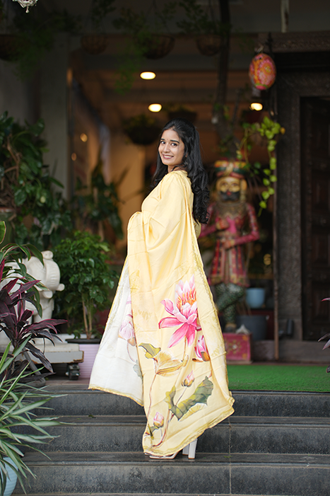 Soft Cotton Floral Printed Kurti Set