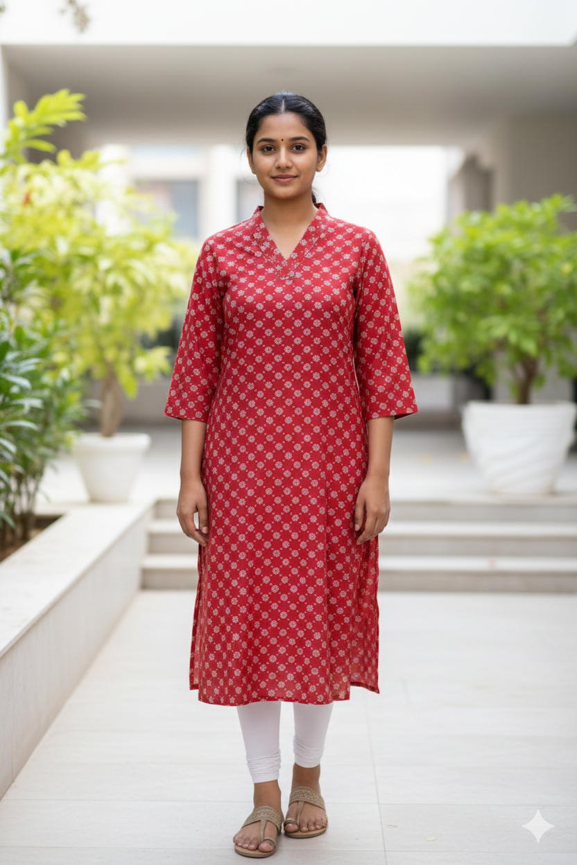 Silk Mix Cotton Kurti