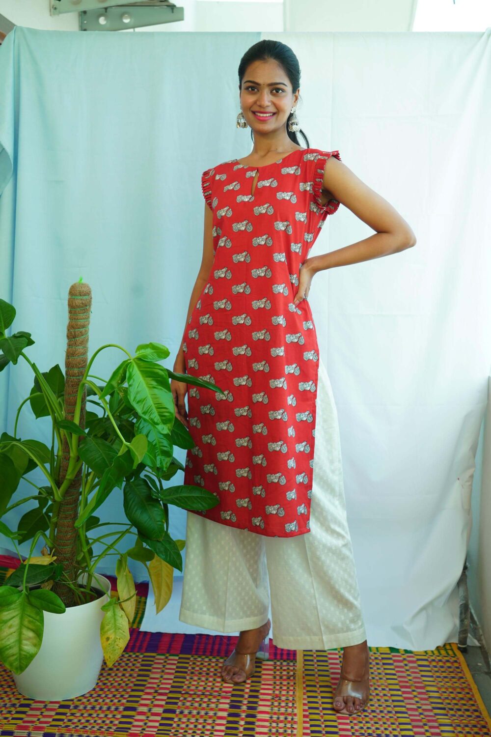 Printed Cotton Kurta - Image 2