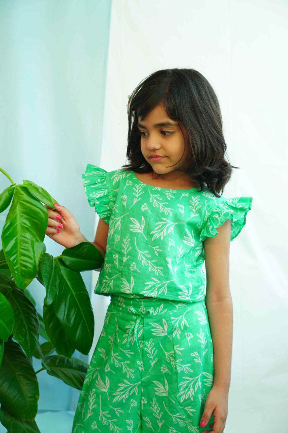 Green Printed Cotton Co-ord Set