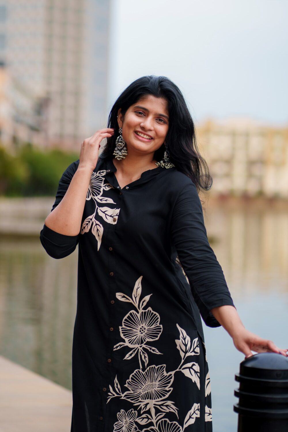 Stylish Black Kurti Set